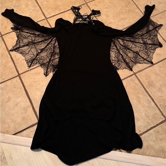 Goth batwing choker dress - Picture 1 of 1